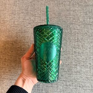 STARBUCKS Emerald Green Jeweled Tumbler